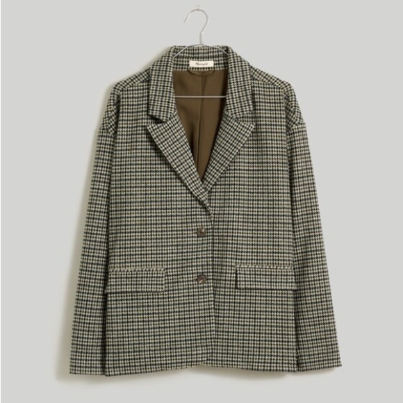 NWT Madewell Oversized Knit Blazer in Houndstooth Size M - Picture 3 of 12